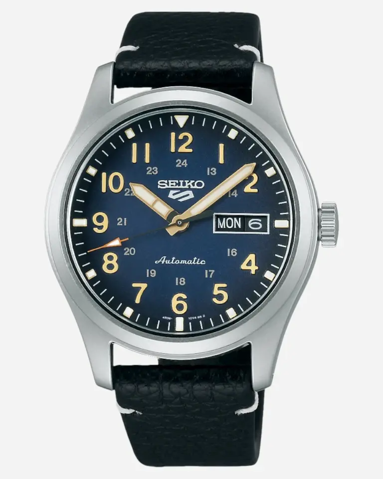 Seiko 5 Sports Automatisk Blå/Läder 39.4 mm SRPG39K1
