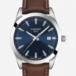 Tissot T-Classic Blå/Läder 40 mm T1274101604100