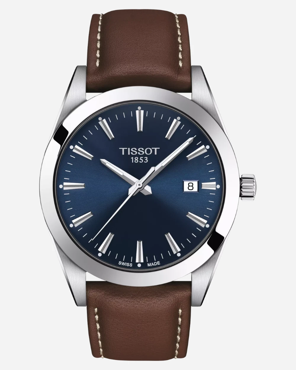 Tissot T-Classic Blå/Läder 40 mm T1274101604100 Tissot T-Classic Blå/Läder 40 mm T1274101604100