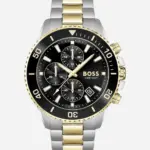 Hugo Boss Admiral Svart/Gulguldtonat stål 46 mm 1513908