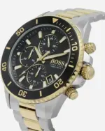Hugo Boss Admiral Svart/Gulguldtonat stål 46 mm 1513908