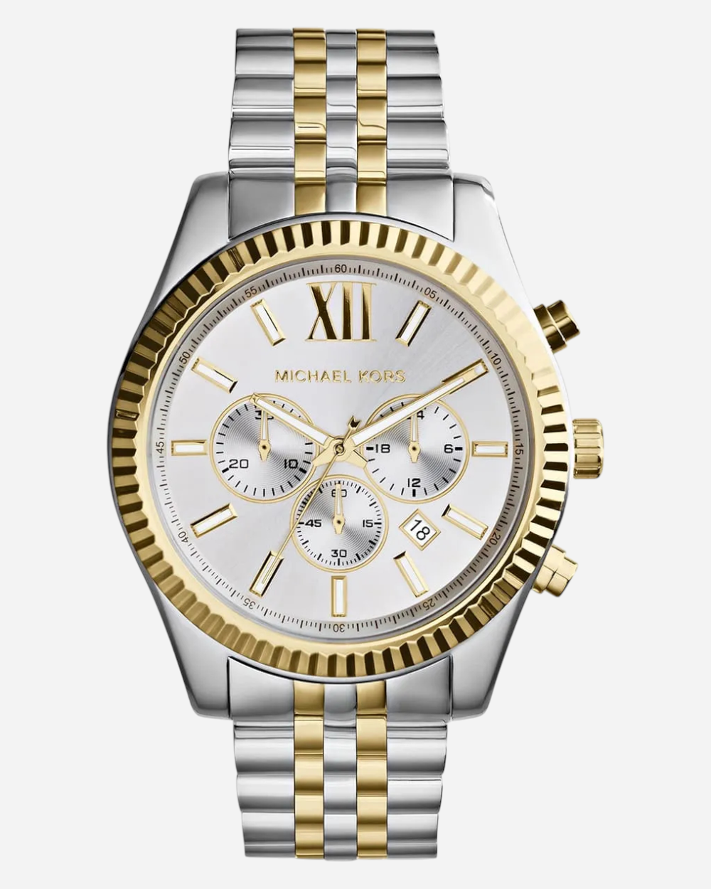 Michael Kors Lexington Silver/Guld Stål 44 mm MK8344 Michael Kors Lexington Silver/Guld Stål 44 mm MK8344