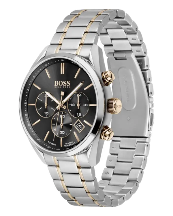 Hugo Boss Champion Herrklocka Svart/Roséguldstonat stål 44 mm 1513819