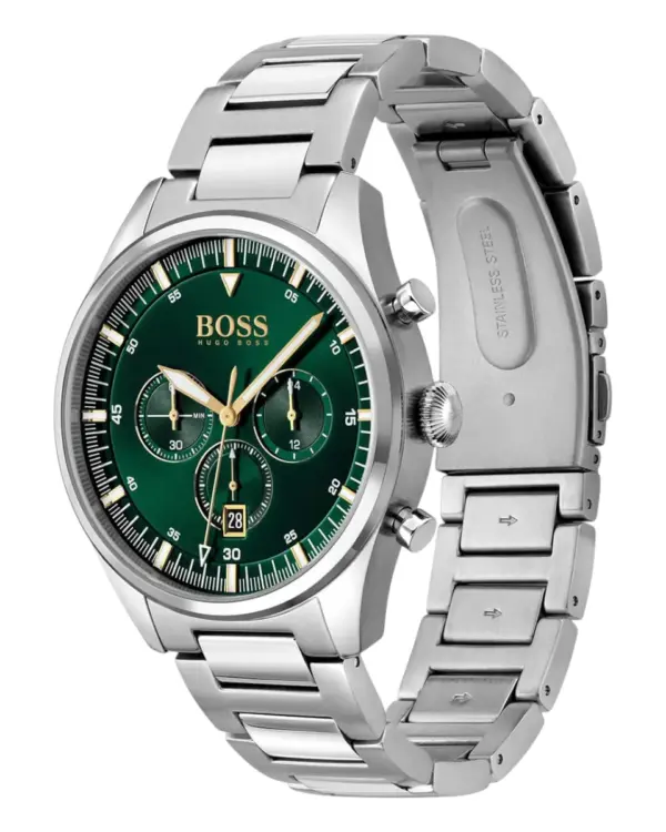 Hugo Boss Pioneer Herrklocka Grön/Stål 44 mm 1513868 | Urme