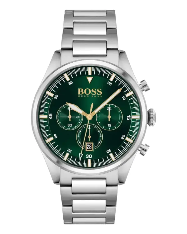 Hugo Boss Pioneer Herrklocka Grön/Stål 44 mm 1513868 | Urme