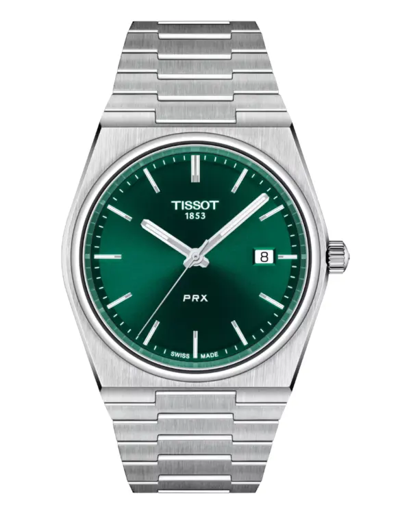 Tissot PRX Quartz Herrklocka Grön/Stål 40 mm T1374101109100