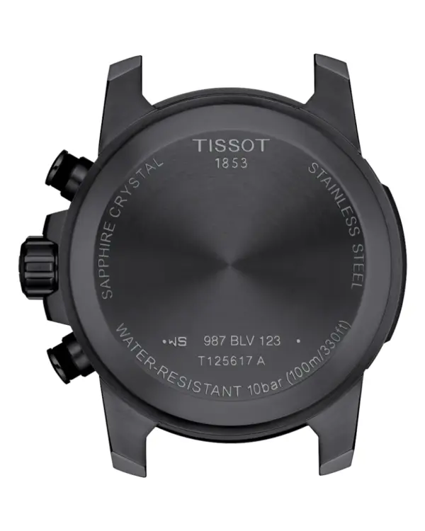 Tissot Supersport Chrono Kronograf Herrklocka Svart/Läder 45.5 mm T1256173705101