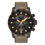 Tissot Supersport Chrono Kronograf Herrklocka Svart/Läder 45.5 mm T1256173705101