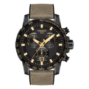 Tissot Supersport Chrono Kronograf Herrklocka Svart/Läder 45.5 mm T1256173705101 | Urme