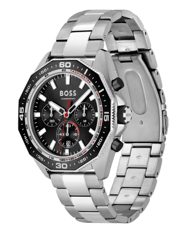 Hugo Boss Energy Herrklocka – Svart/Stål 44 mm 1513971