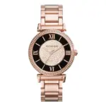Michael Kors Catlin Damklocka Svart/Roséguld Stål 38 mm MK3339 | Urme