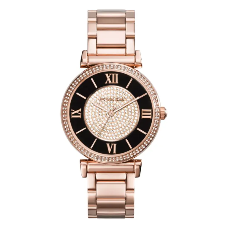 Michael Kors Catlin Damklocka Svart/Roséguld Stål 38 mm MK3339 | Urme