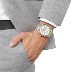 Michael Kors Lexington Kronograf Herrklocka Silver/Guldtonat stål MK8344