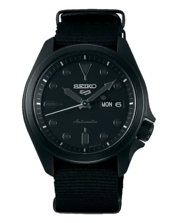 Seiko 5 Sports Automatisk Herrklocka Svart/Textil 40 mm SRPE69K1