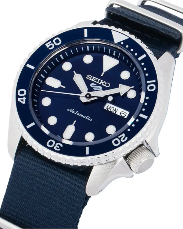 Seiko 5 Sports Automatisk Herrklocka Blå/Textil 42.5 mm SRPD51K2