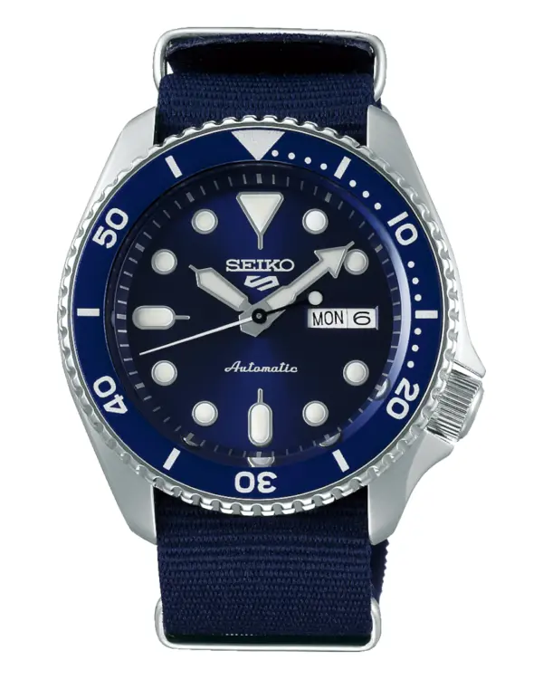 Seiko 5 Sports Automatisk Herrklocka Blå/Textil 42.5 mm SRPD51K2