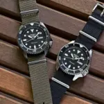 Seiko 5 Sports automatisk herrklocka Svart/Textil 42 mm