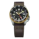 Seiko 5 Sports GMT Automatisk Herrklocka Brun/Läder 43 mm SSK036K1