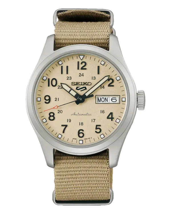 seiko 5 sports automatic Damklocka Beige/Textil 36 mm