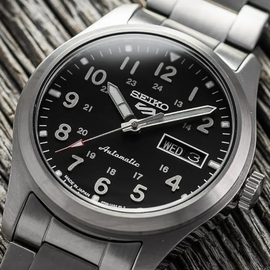 Seiko 5 Sports Automatisk Herrklocka Svart/Stål 39 mm SRPG27K1