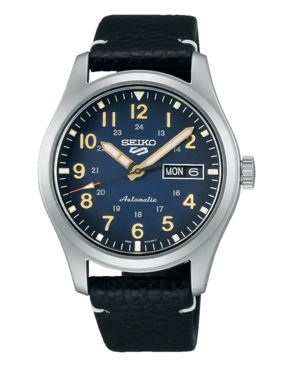 Seiko 5 Sports Automatisk Herrklocka Blå/Läder 40 mm SRPG39K1