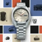 Seiko 5 Automatisk Herrklocka Beige/Stål 37 mm SRPK91K1