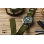 Seiko 5 Sports Automatisk Herrklocka Grön/Textil 39 mm SRPG33K1
