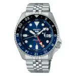 Seiko 5 Sports GMT Automatisk Herrklocka Blå/Stål 43 mm SSK003K1
