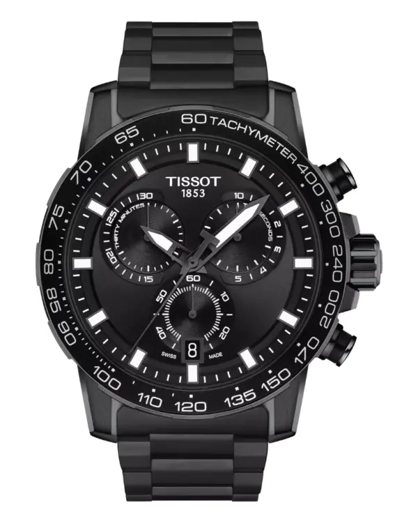 Tissot Supersport Chrono Kronograf Herrklocka Svart/PVD-stål 45.5 mm T1256173305100