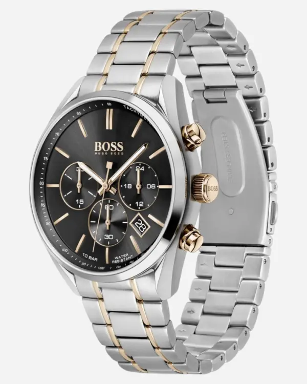 Hugo Boss Champion Svart/Roséguldstonat Stål 44 mm 1513819