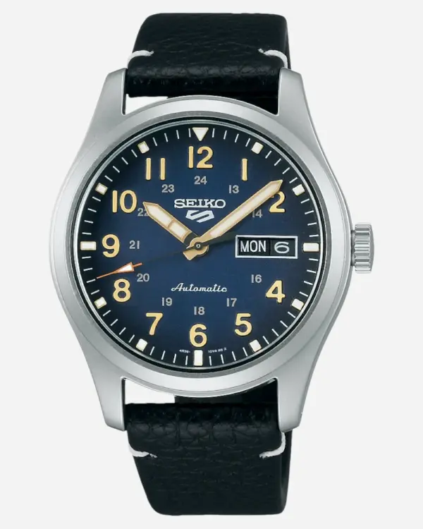 Seiko 5 Sports Automatisk Blå/Läder 39.4 mm SRPG39K1