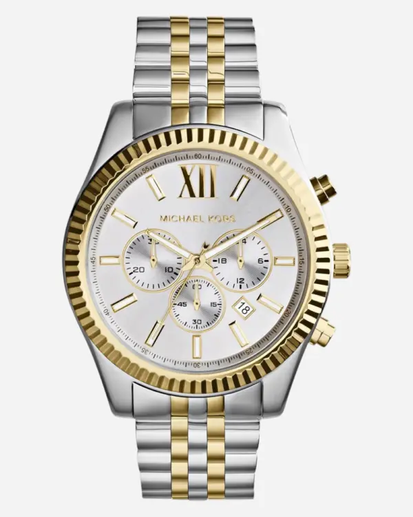 Michael Kors Lexington Silver/Guld Stål 44 mm MK8344