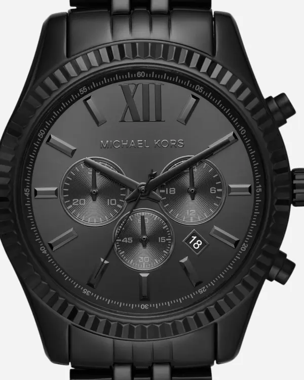 Michael Kors Lexington Svart/Stål 44 mm MK8591