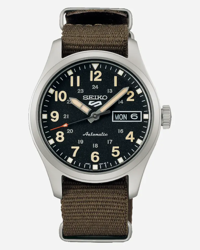 SEIKO 5 Sports Automatisk Svart/Textil 36 mm SRPJ85K1