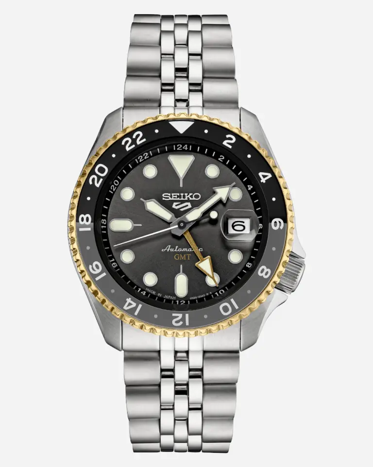 SEIKO 5 Sports SKX GMT Automatisk Herrklocka Svart/Stål 42 mm SSK021K1