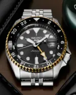 SEIKO 5 Sports SKX GMT Automatisk Herrklocka Svart/Stål 42 mm SSK021K1