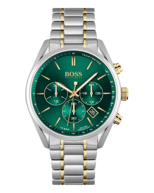 Hugo Boss Champion Herrklocka Grön/Gulguldtonat stål 44 mm 1513878