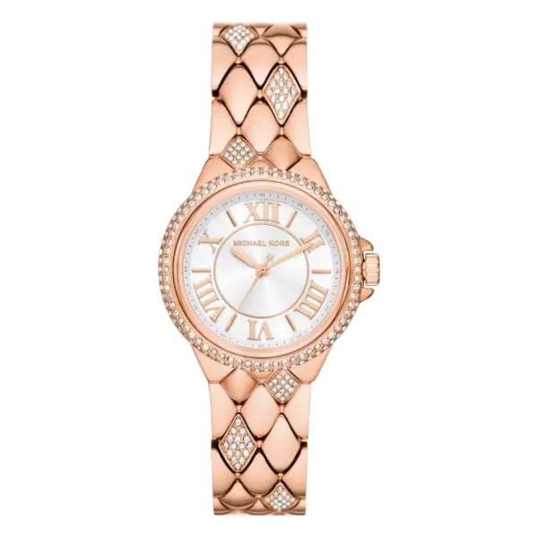 Michael Kors Camille 33 mm Quartz Roséguldfärgad Stållänk Vit