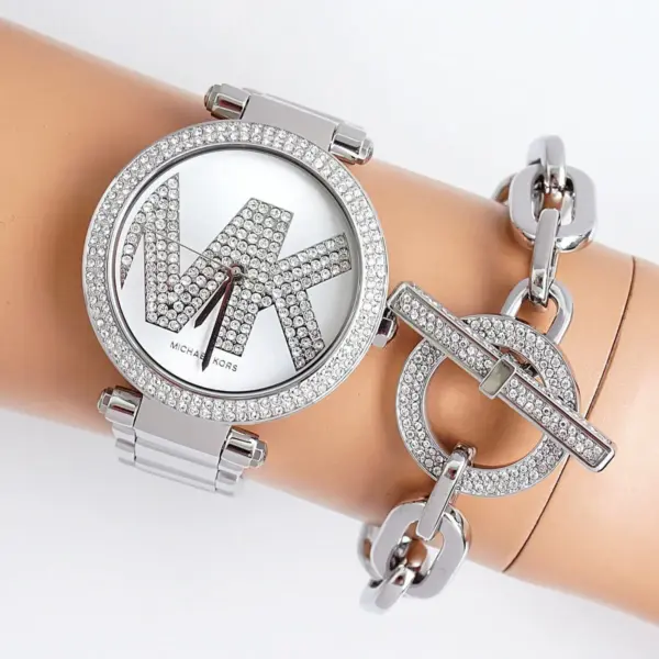 michael kors klocka dam silver