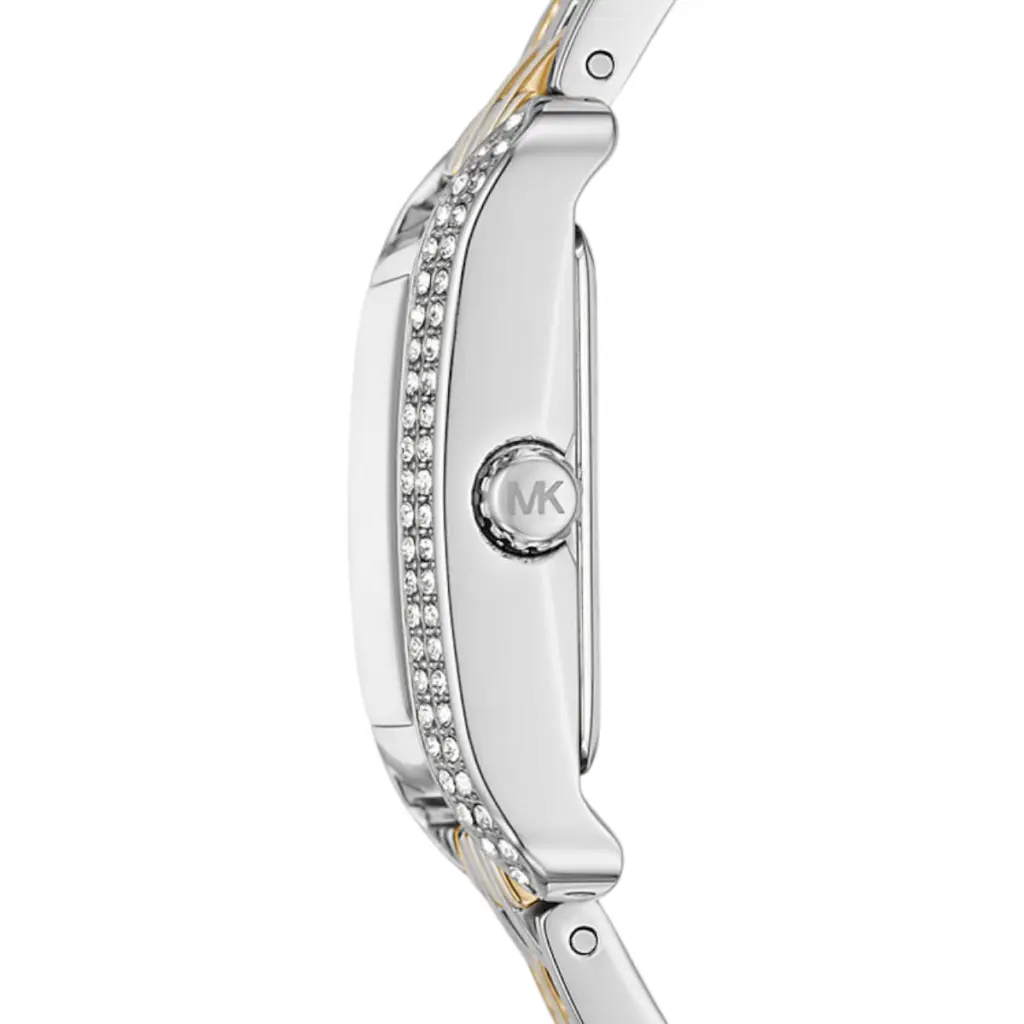 michael kors klocka dam silver MKO1035 | Michael Kors Mini Monroe Pavé - URME