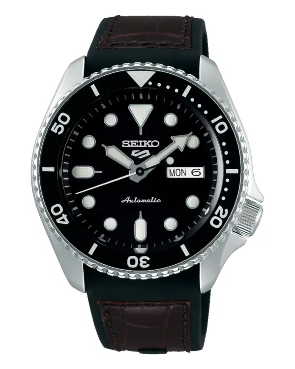 Seiko 5 Sports Herrklocka Svart/Gummi 43 mm SRPD55K2