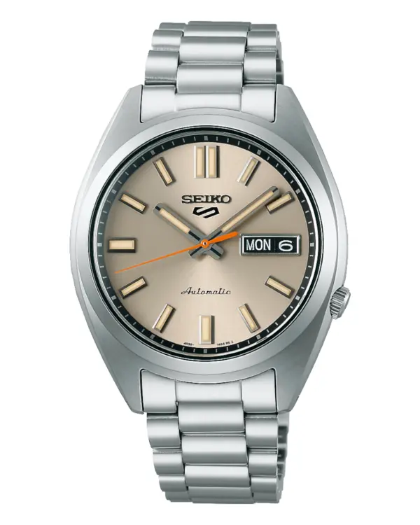 Seiko 5 Automatisk Herrklocka Beige/Stål 37 mm SRPK91K1