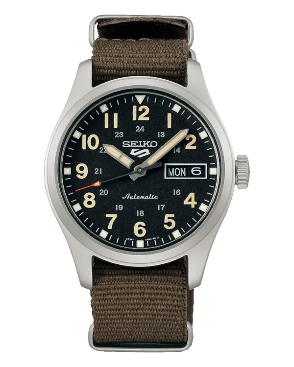 SEIKO 5 Sports Svart/Textil 36 mm SRPJ85K1