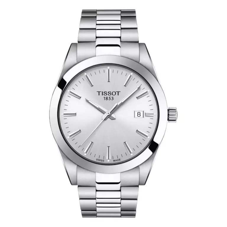 Tissot Gentleman T127.410.11.031.00 med silverfärgad tavla och stållänk
