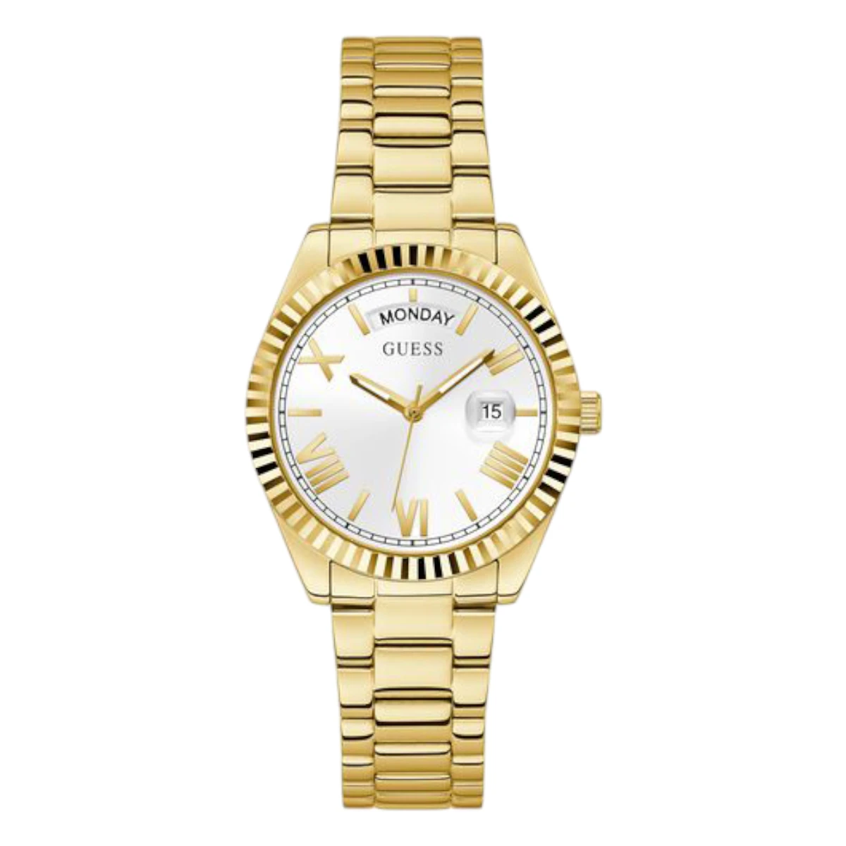 GW0308L2 Guess Luna Silverfärgad/Gulguldtonat stål 36 mm - Bild 1