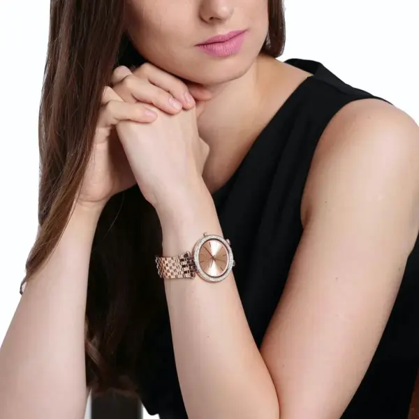 Michael Kors Darci Quartz Roséguldfärgad Stållänk Roséguld, bild 2