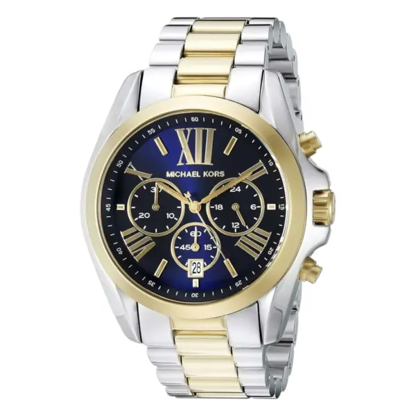 Michael Kors Bradshaw Quartz Kronograf Tvåfärgad Stållänk Blå, bild 2