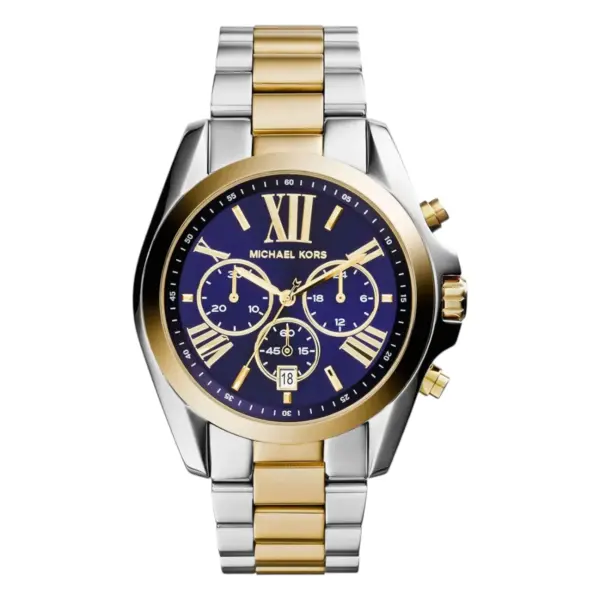 Michael Kors Bradshaw Quartz Kronograf Tvåfärgad Stållänk Blå