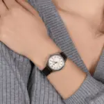 damklocka läderarmband
