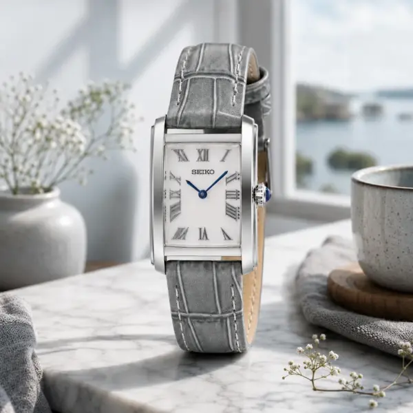 damklocka läderarmband